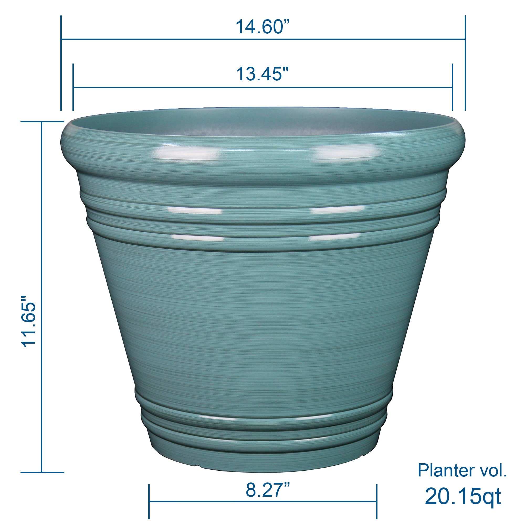 Style Selections Medium (8-25-Quart) 13.45-in W x 11.65-in H Spa Blue ...