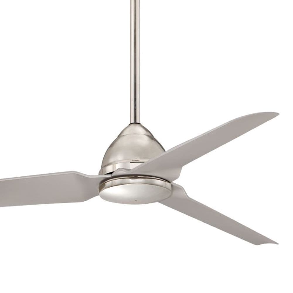 Minka Aire Java 54-in Polished Nickel with Silver Blades Indoor/Outdoor ...