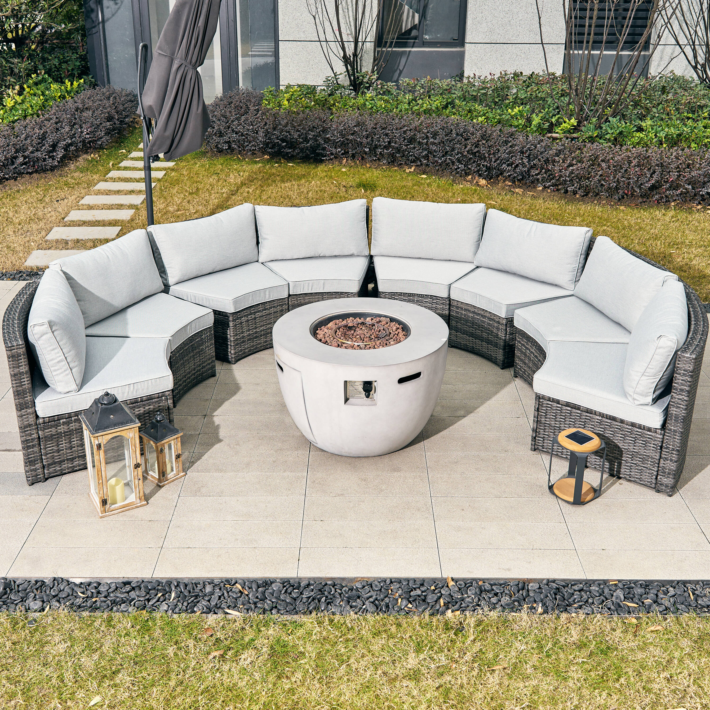 Direct Wicker DWS-1205B8SS&2160-G Patio-Conversation-Sets - View #5
