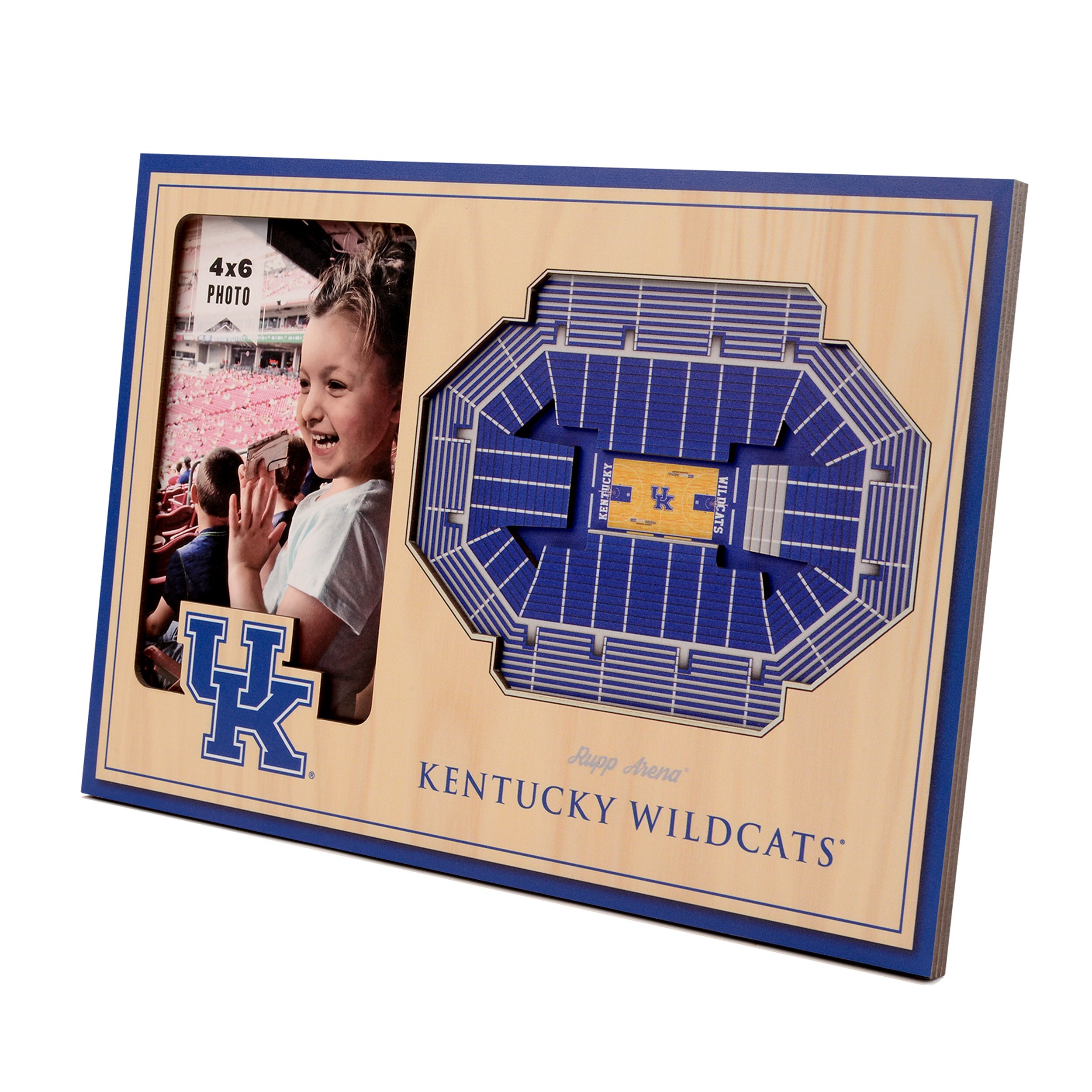 StadiumViews 9024323 Kentucky Wildcats Team Colors Wood Picture Frame (8-in x 12-in)