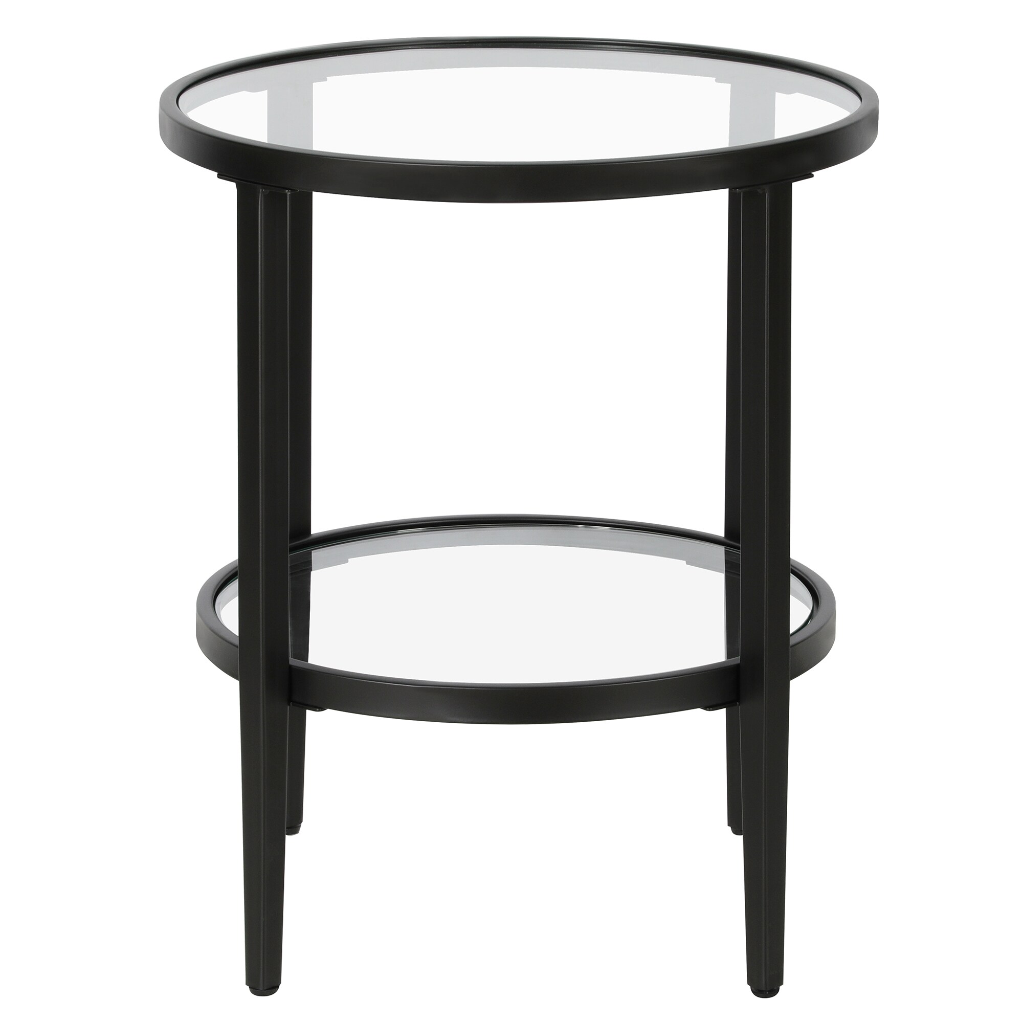 glass top round end tables