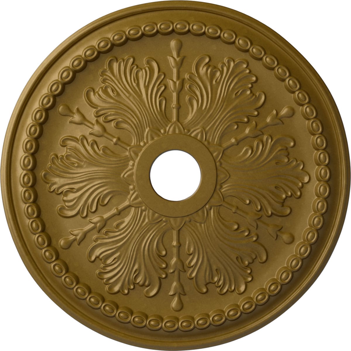 Ekena Millwork CM27WIGLS Winsor 27.5-in W x 27.5-in L Painted Gold Polyurethane Whole Ceiling Medallion