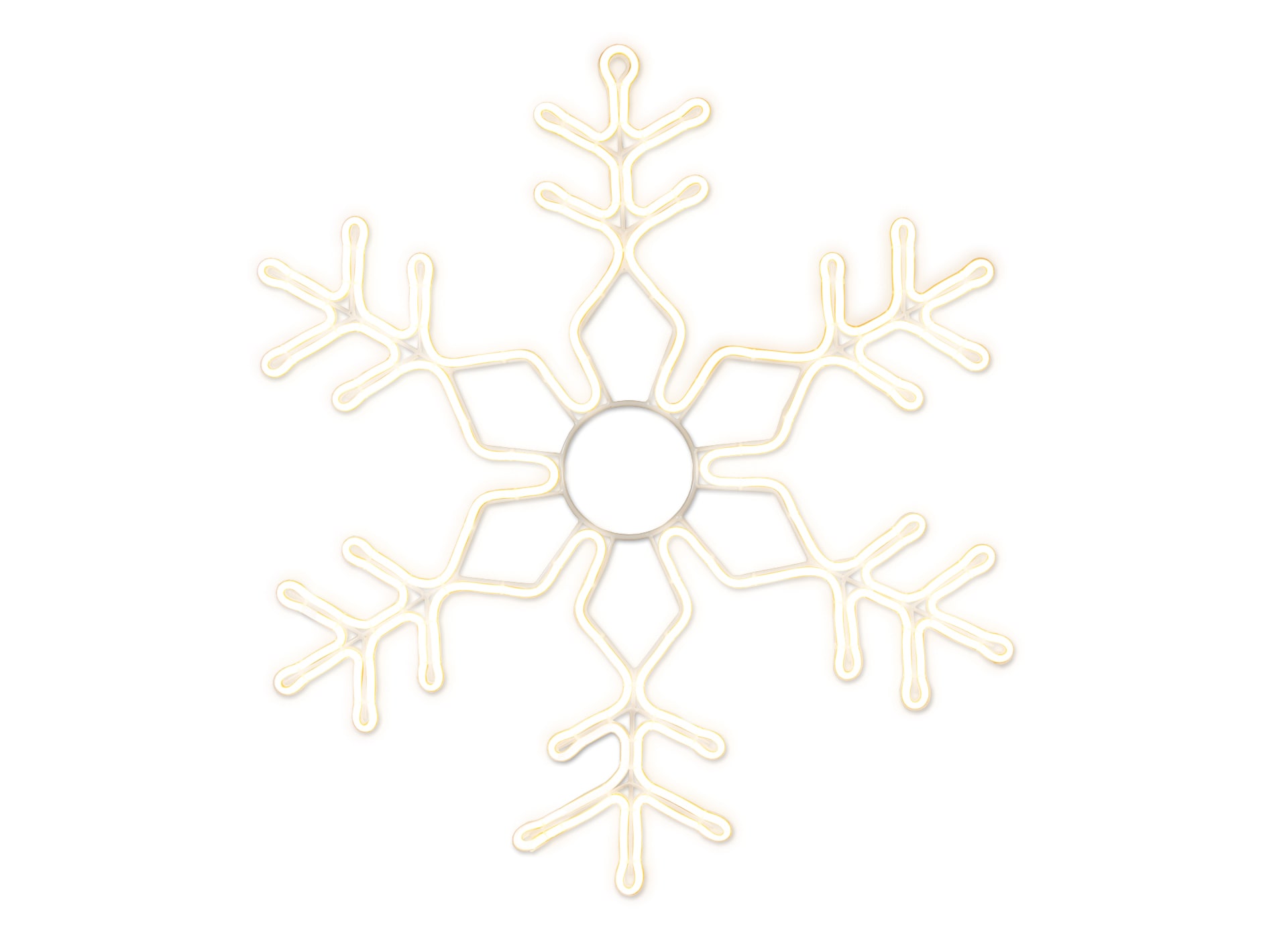 GE 81803LO 28-in Hanging Snowflake Ornament with White LED Lights