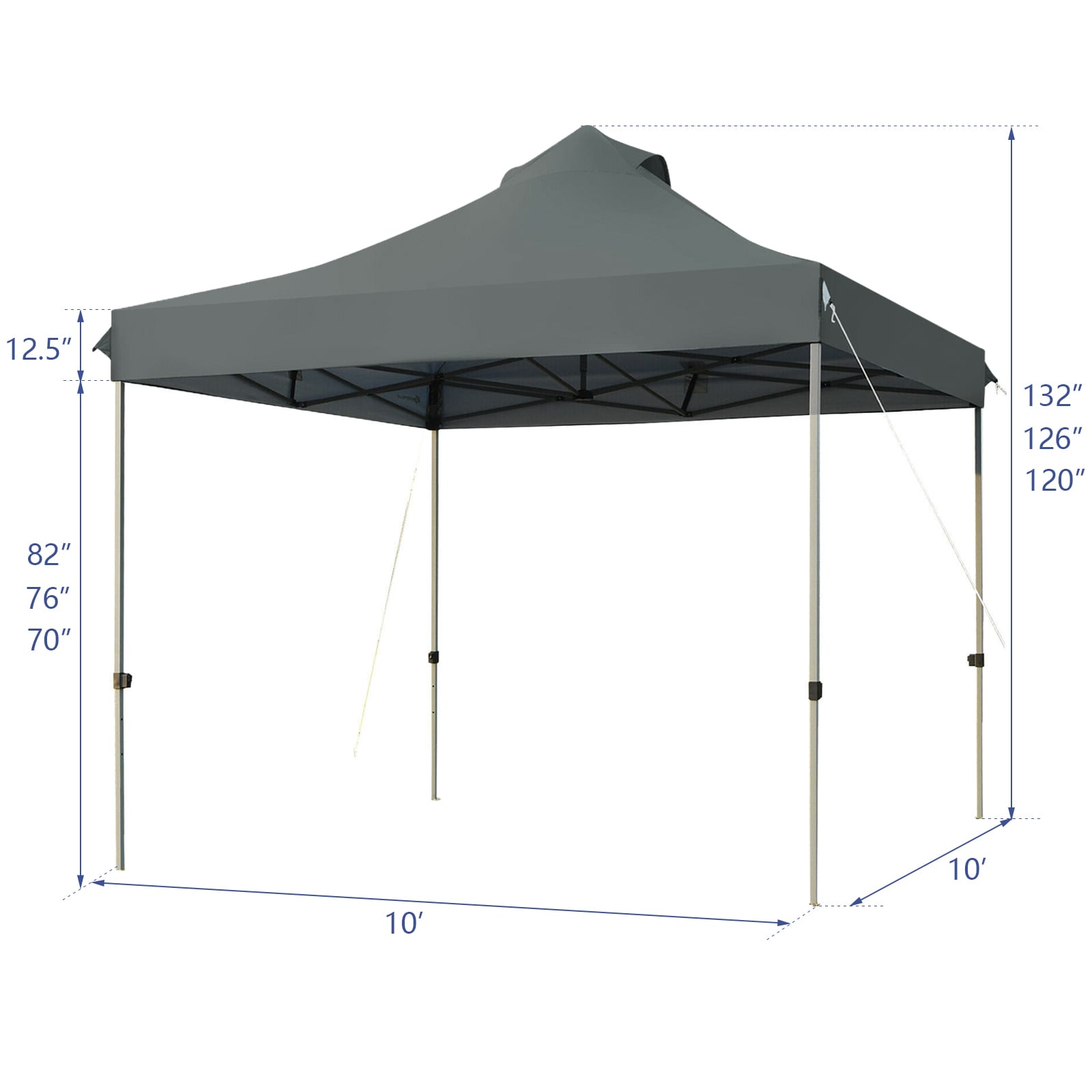 WELLFOR DOJ70658GR Canopy-Storage - View #2