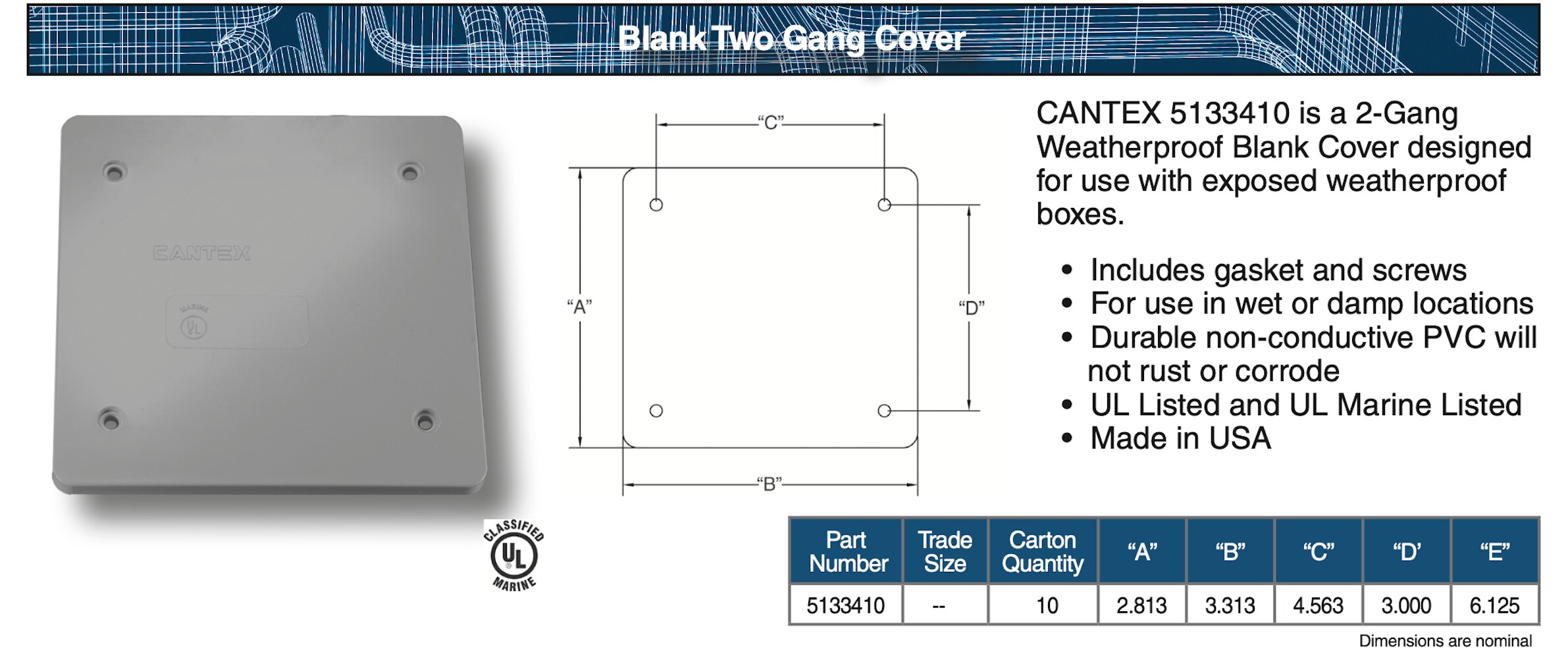 CANTEX L5133410 Electrical-Box-Covers - View #4