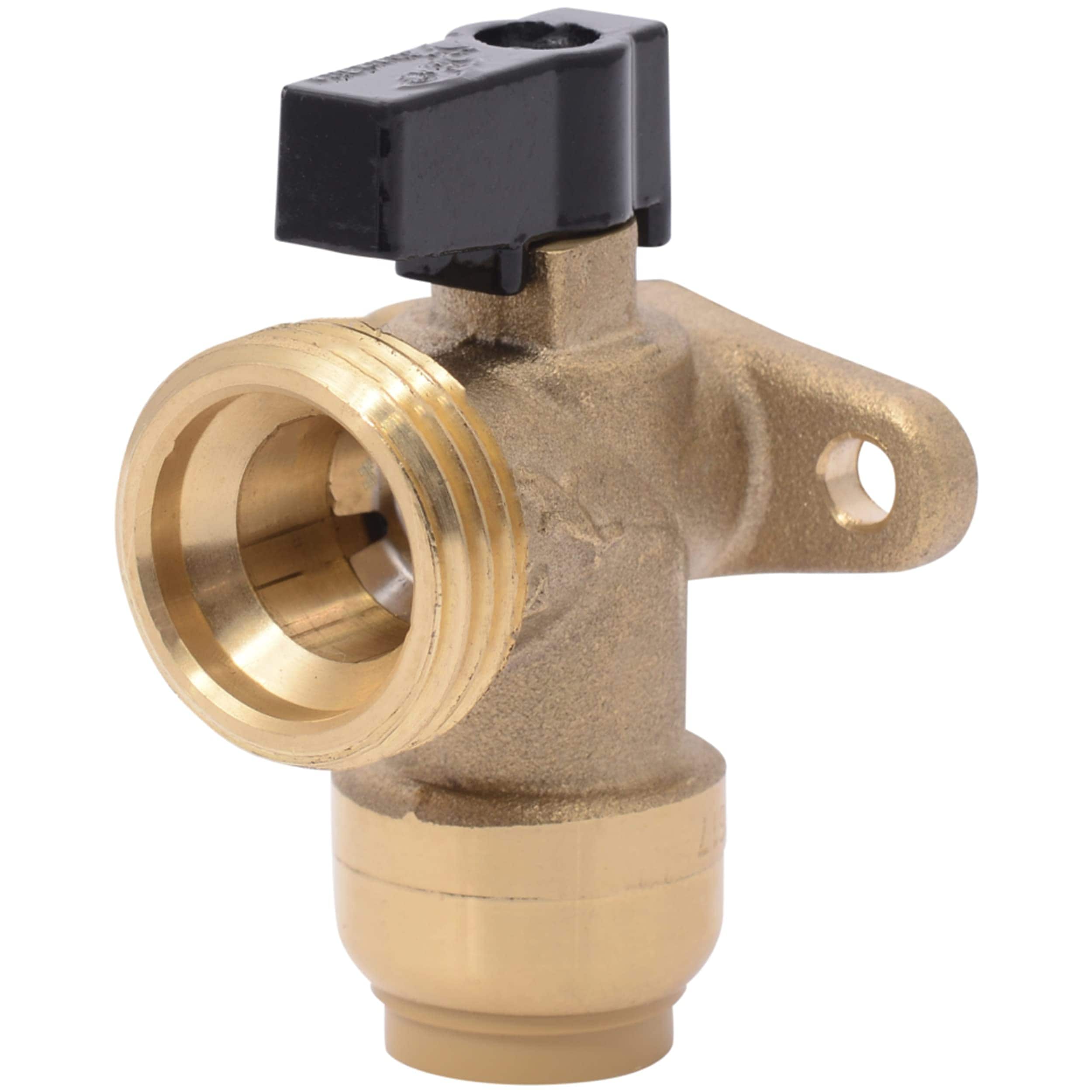 SharkBite  12 x 34 MHT Washing Machine Angle Valve Brass PushtoConnect 25560LF