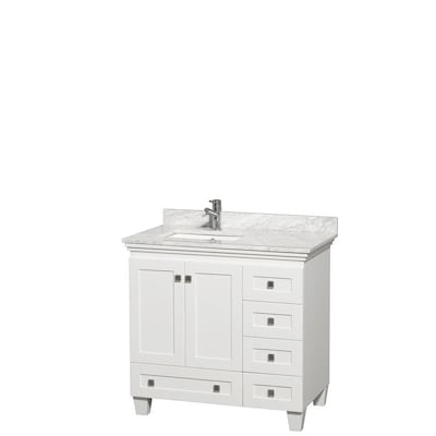 Wyndham Collection Acclaim 36 In White, Sears Bathroom Vanity