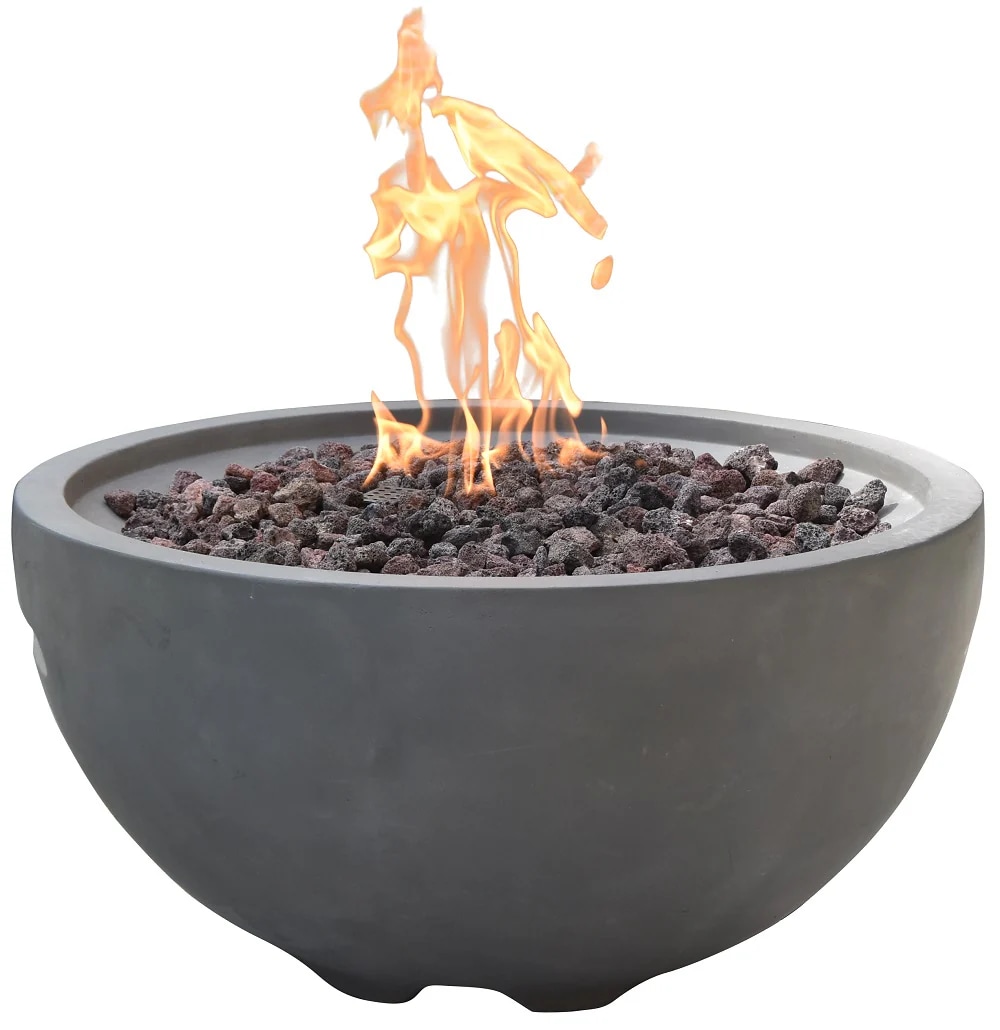 Modeno OFG116-LP-1 26-in W Light Gray Portable Concrete Round Liquid propane Fire pit
