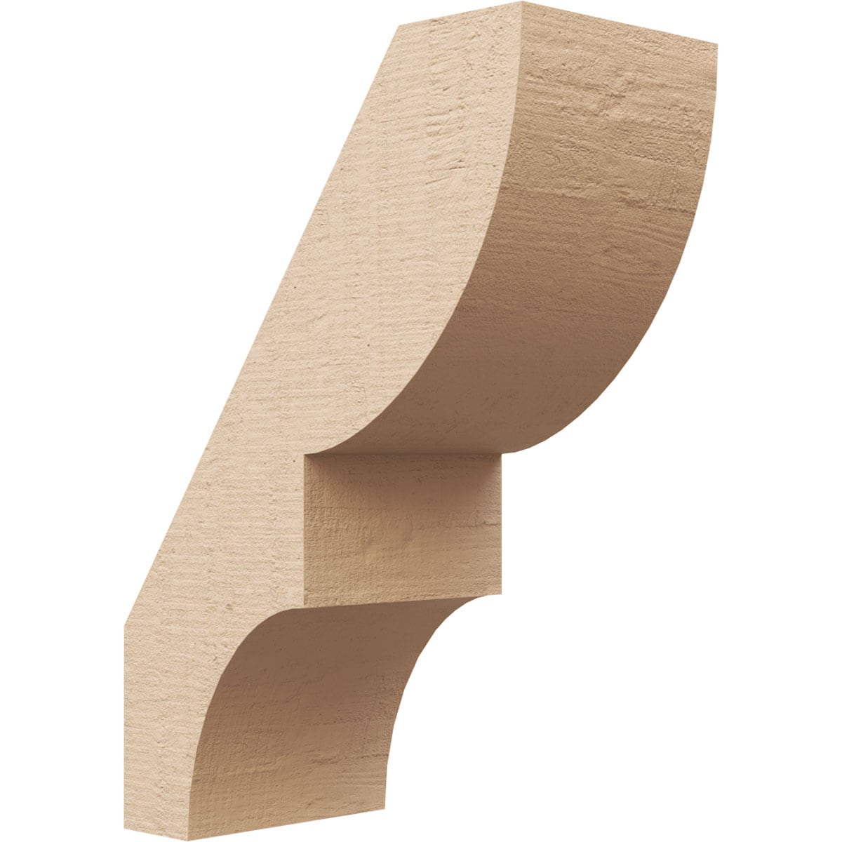 Ekena Millwork BRCUR05X10X14RIDRCPR 5-in x 14-in x 10-in Primed Urethane Ridgewood Rough Cedar TimberThane Knee Brace