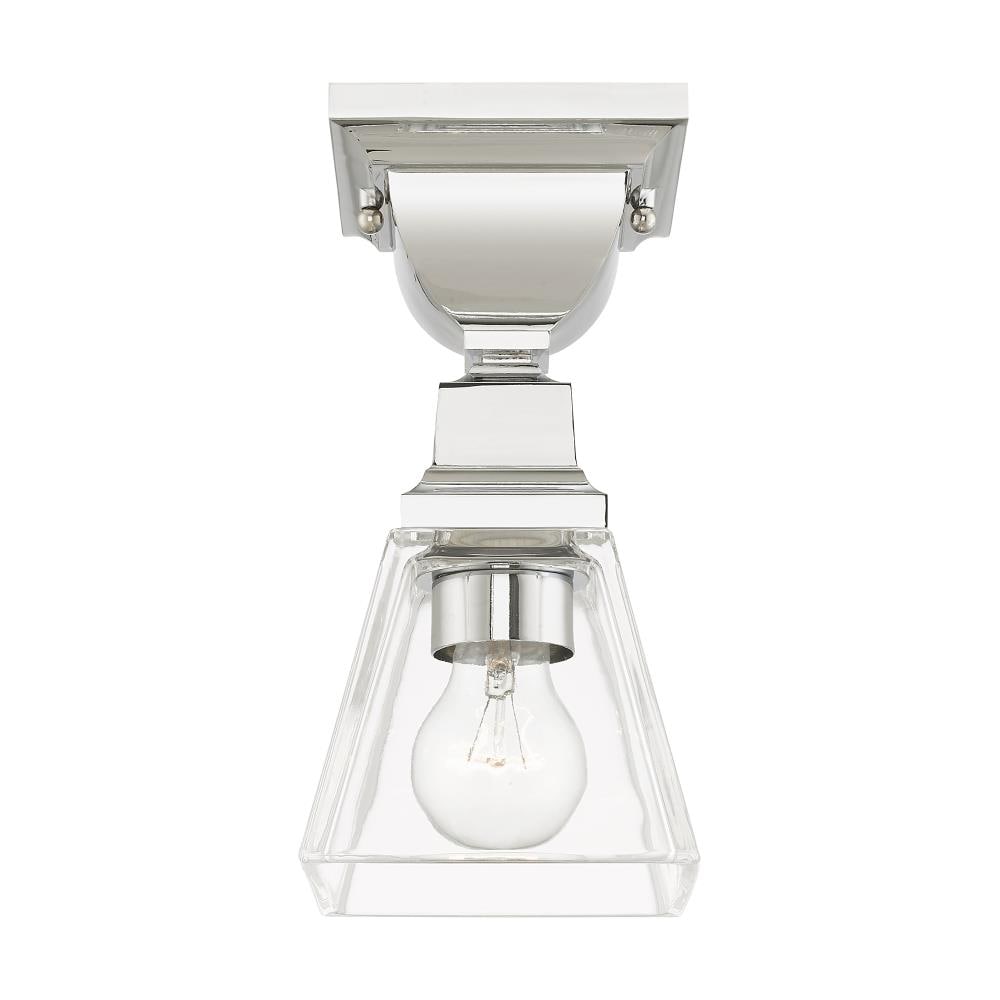 Whitfield Polished Chrome 1-Light LED Flush Mount with Clear Glass
