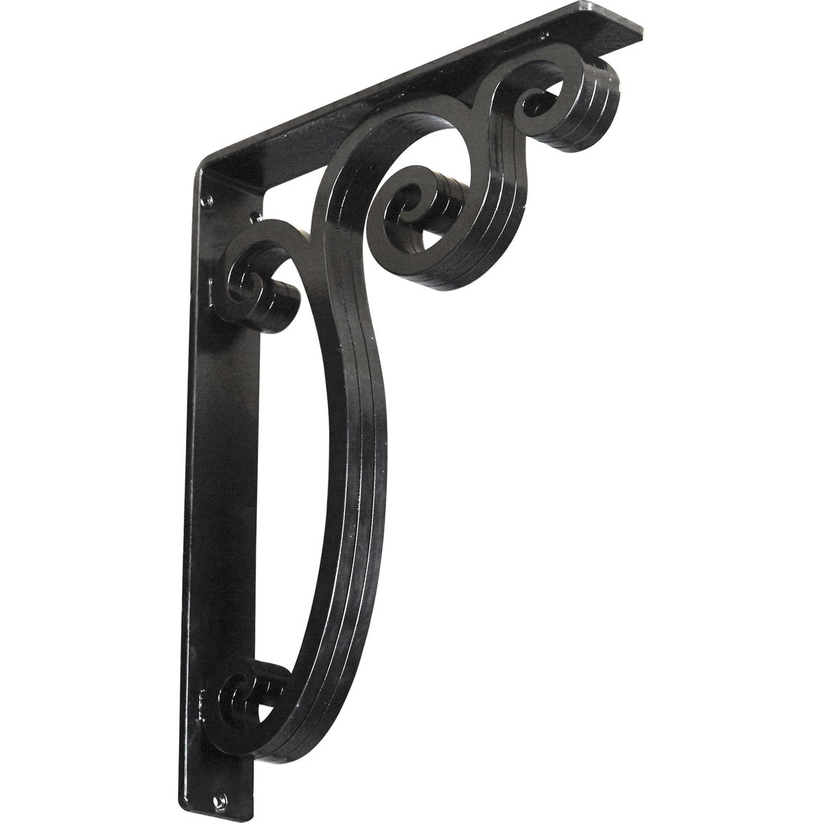 Ekena Millwork BKTM02X12X15TAV Avery 12-in x 2-in x 15-in Black Wrought iron Countertop support bracket