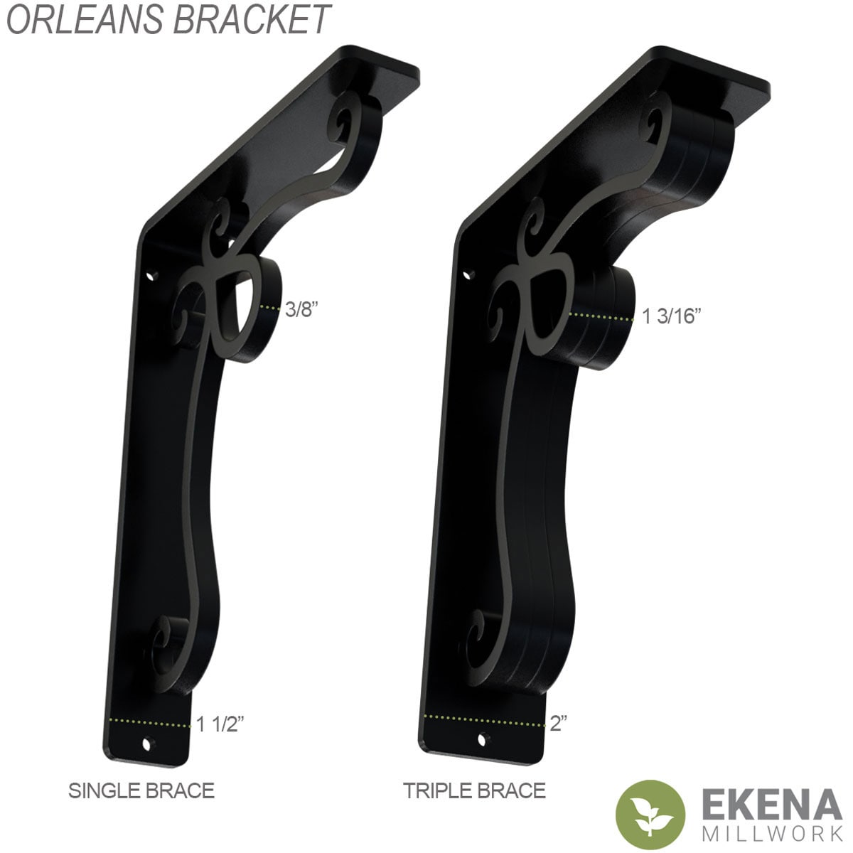 Ekena Millwork BKTM02X10X12TOL Mending-Plates-Brackets-Braces - View #8