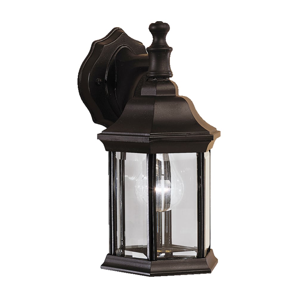 Kichler Chesapeake 11.75 Inches H Black Hardwired Outdoor Wall Light in the Outdoor Wall Lights department at Lowes