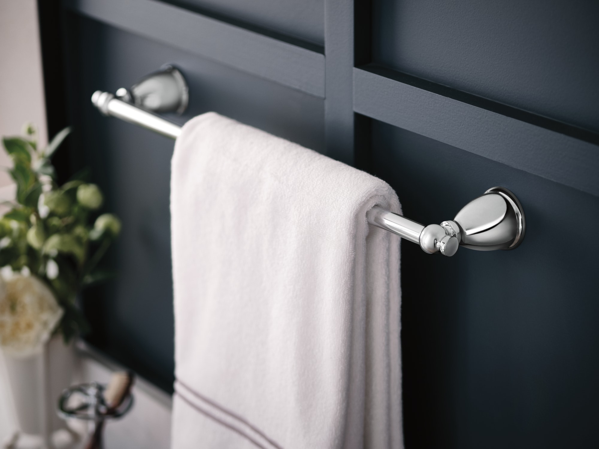 MOEN Banbury 4-Piece Bath Hardware Set with 24 in. Towel Bar