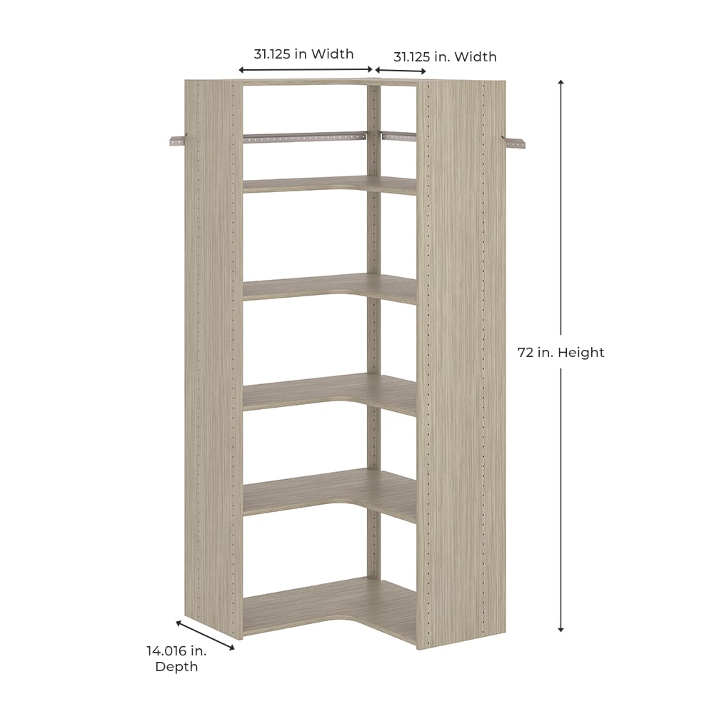 Easy Track PH42-CG Wood-Closet-Tower - View #5