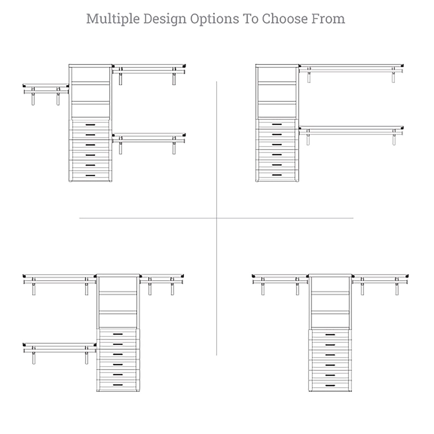 John Louis Home JLH-350SH-W Wood-Closet-Kits - View #10