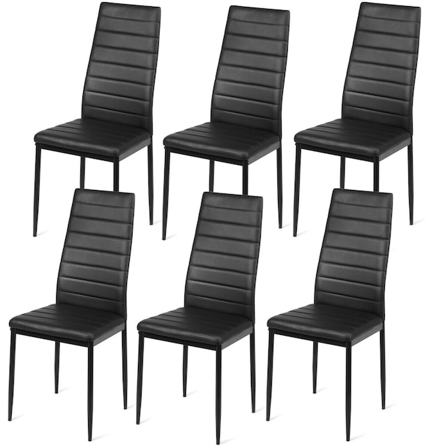 Wellfor Set Of 6 High Back Dining Chair, Tall Dining Chairs Set Of 4 White