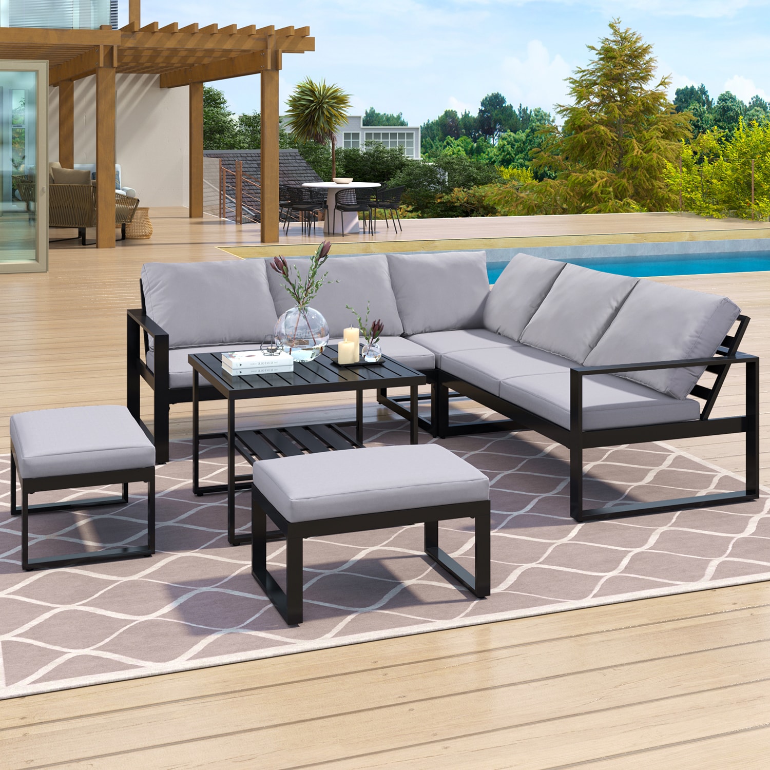 SINOFURN SYA020171BK Patio-Conversation-Sets - View #4