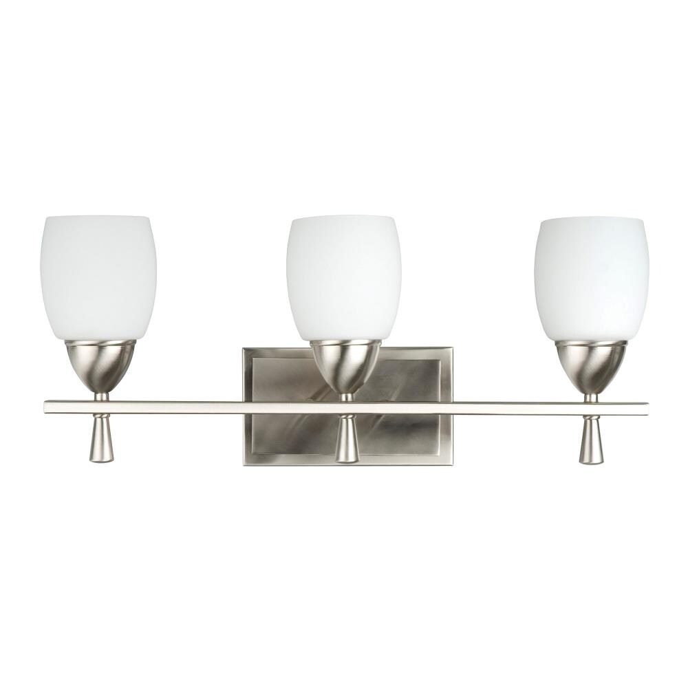 Sunset Lighting Bristol 23.75-in 3-Light Bright Satin Nickel ...