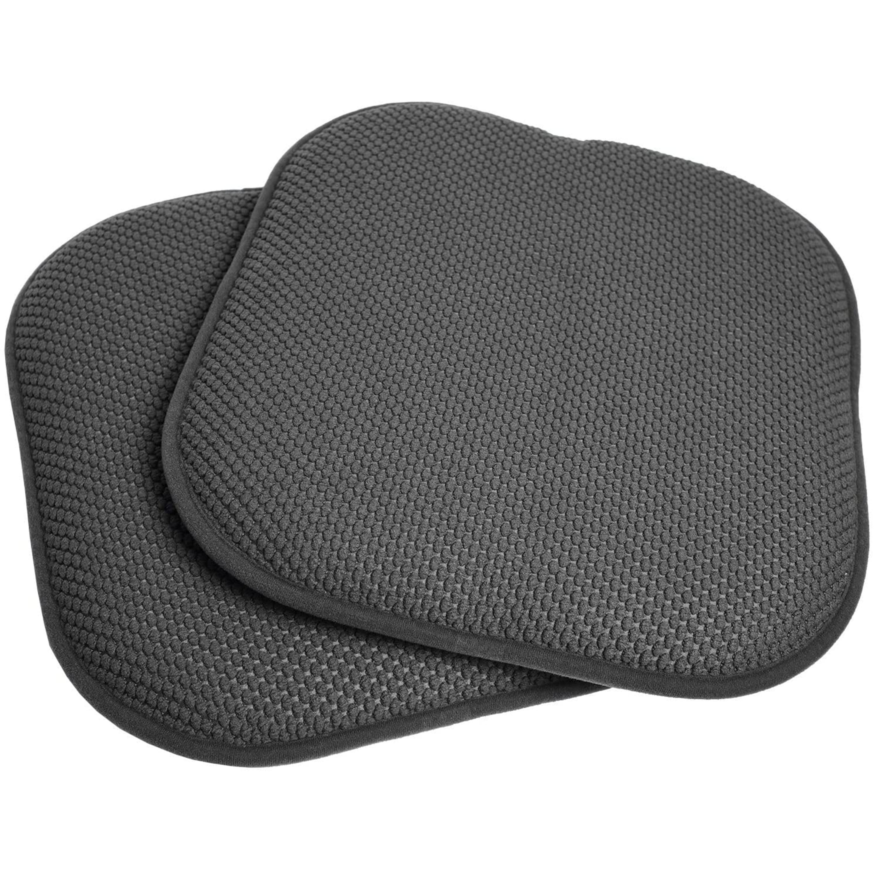 Memory Foam Honeycomb Blue Non-Slip Chair Pad Set of 2 