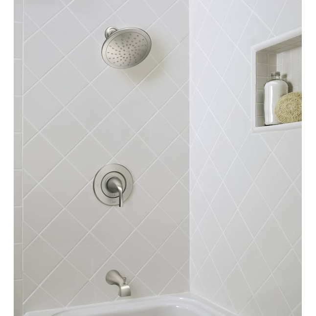 Moen Oxby 82660srn Spot Resist Brushed Nickel Finish Tub and Shower Faucet Kit for sale online
