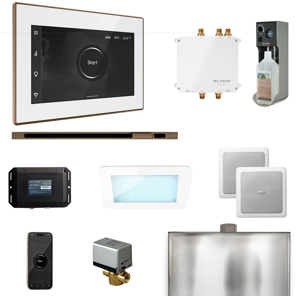  BLS1L Bliss Linear Package Steam Shower Control Package with Isteamx Control and Linear Steamhead