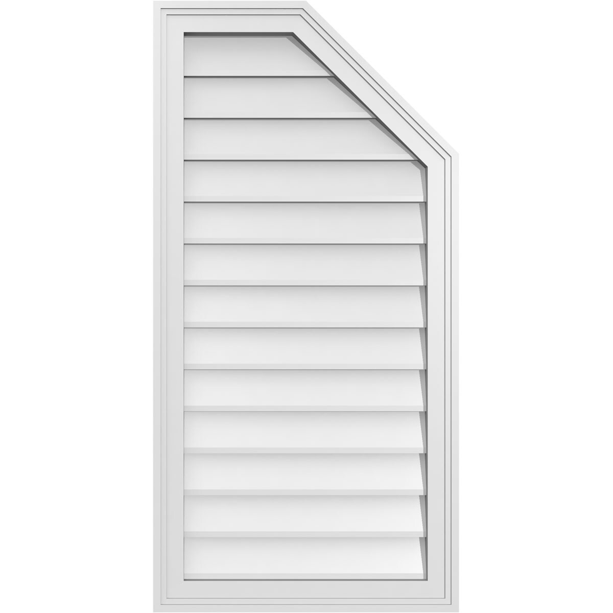 Ekena Millwork GVPOR20X4002SN 20-Inches x 40-Inches Off-white Octagon PVC Gable Louver Vent