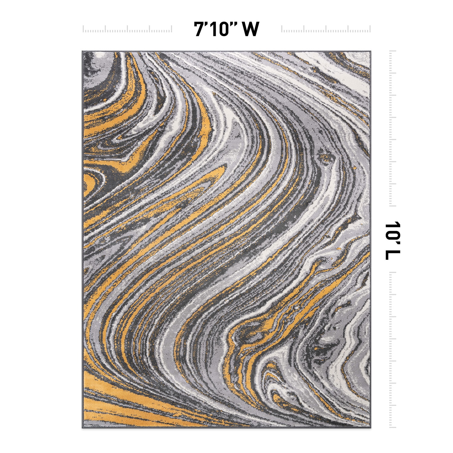 World Rug Gallery 2101YELLOW8X10 rugs - View #2