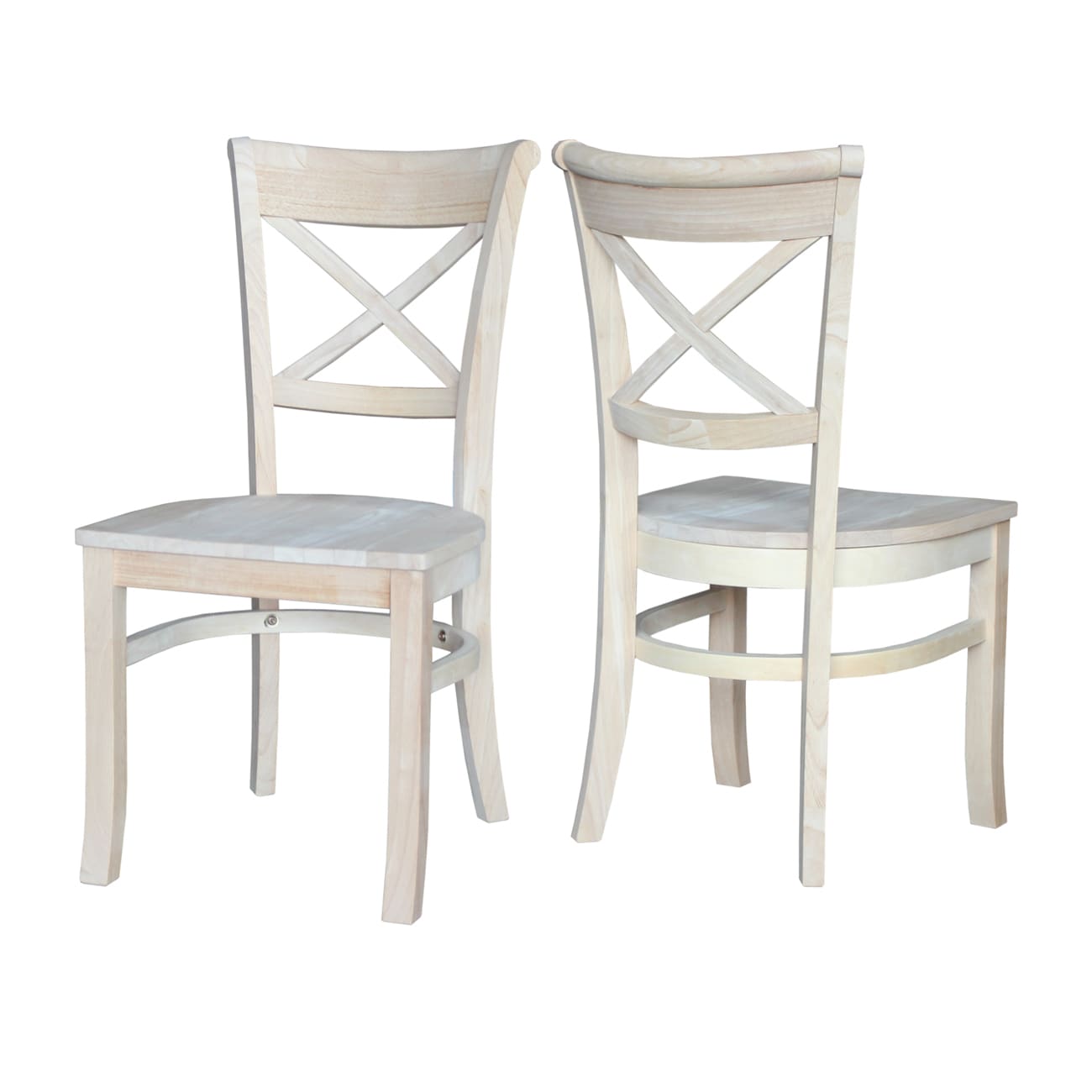 International Concepts C-31P Set of 2 Traditional Dining Side Chair (Wood Frame)