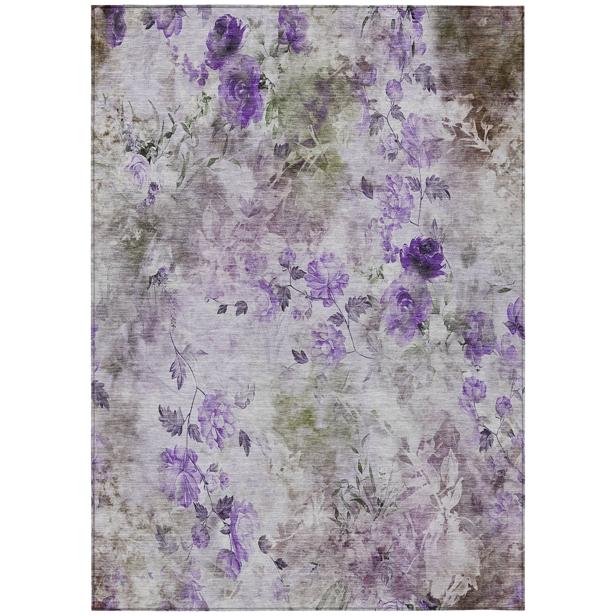 Addison Rugs ACN724PP3X5 Chantille ACN724PP 3 x 5 (ft) Polyester Purple Rectangular Indoor/Outdoor Geometric Machine washable Area rug