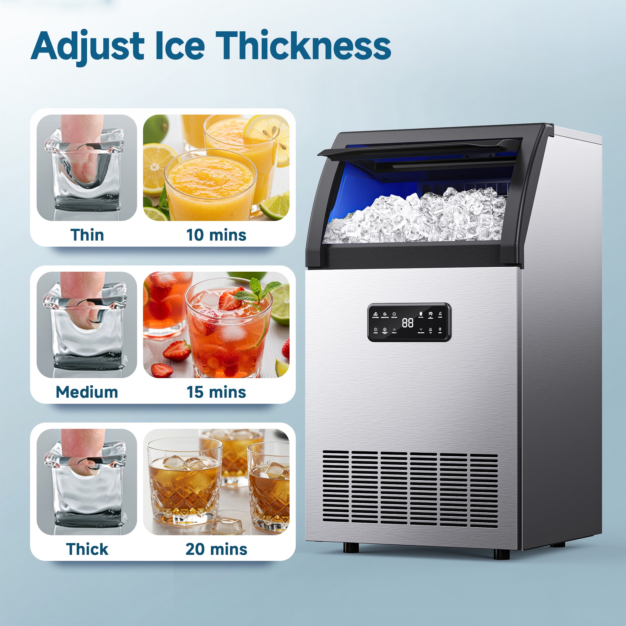 SIMZLIFE CIM012-100BS-S-LS-SC Commercial-Ice-Makers - View #3