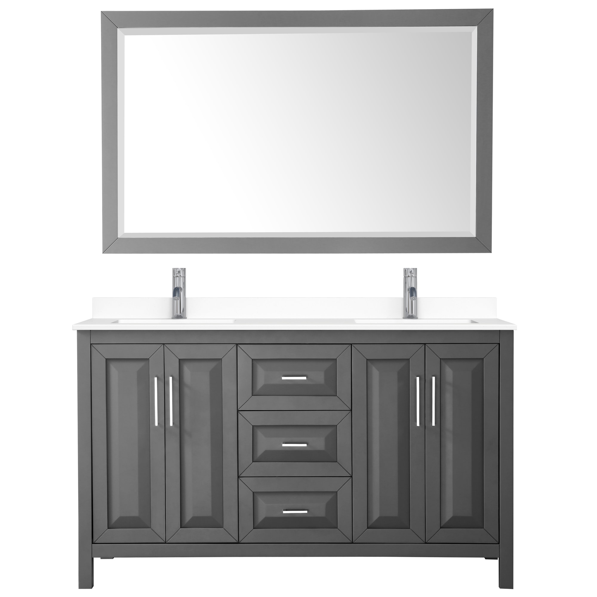 Wyndham Collection WCV252560DKGWCUNSM58 Bath-Vanity-Combo - View #3