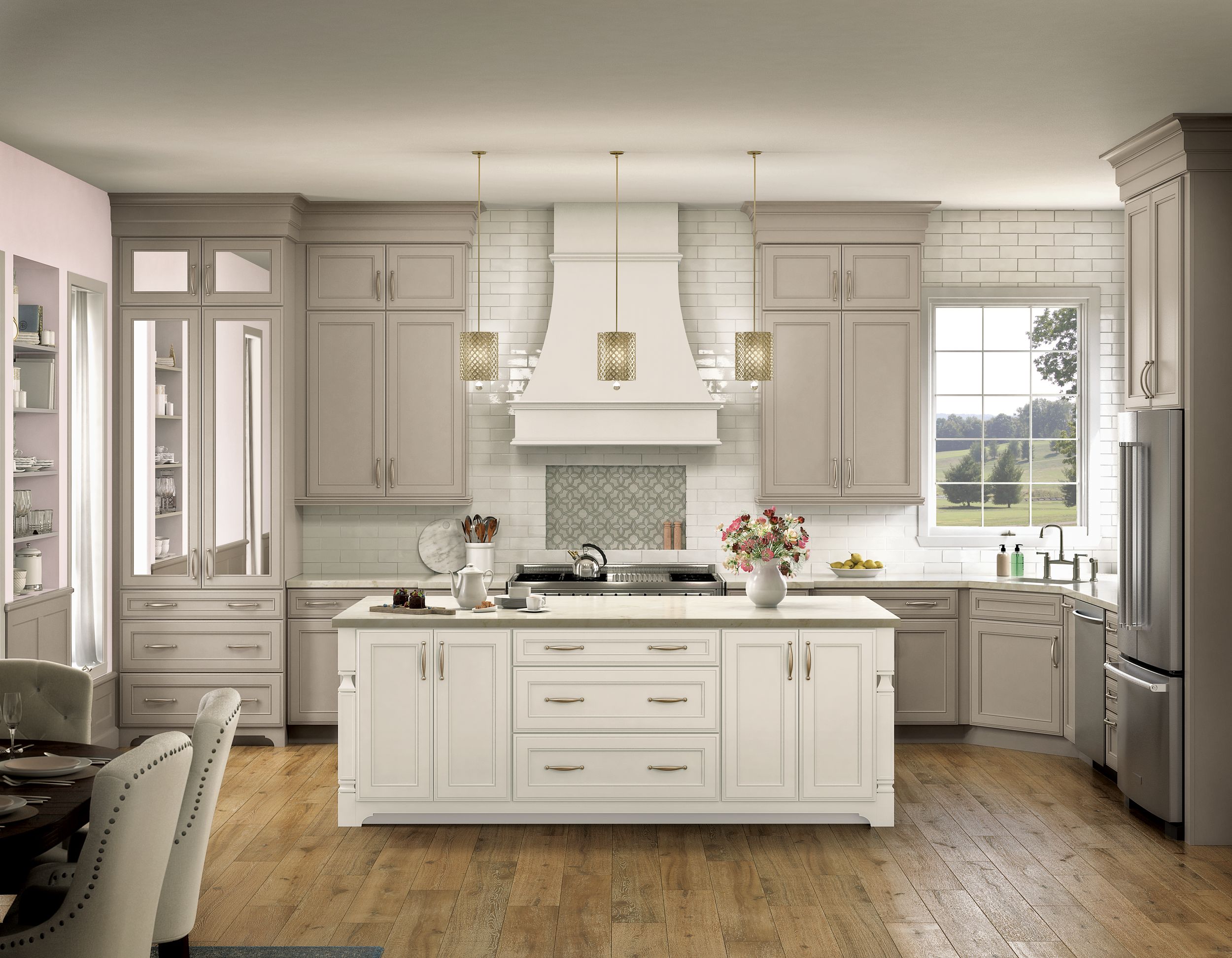 KraftMaid Sonata 14.625-in W x 14.625-in H Moonshine Painted Kitchen ...