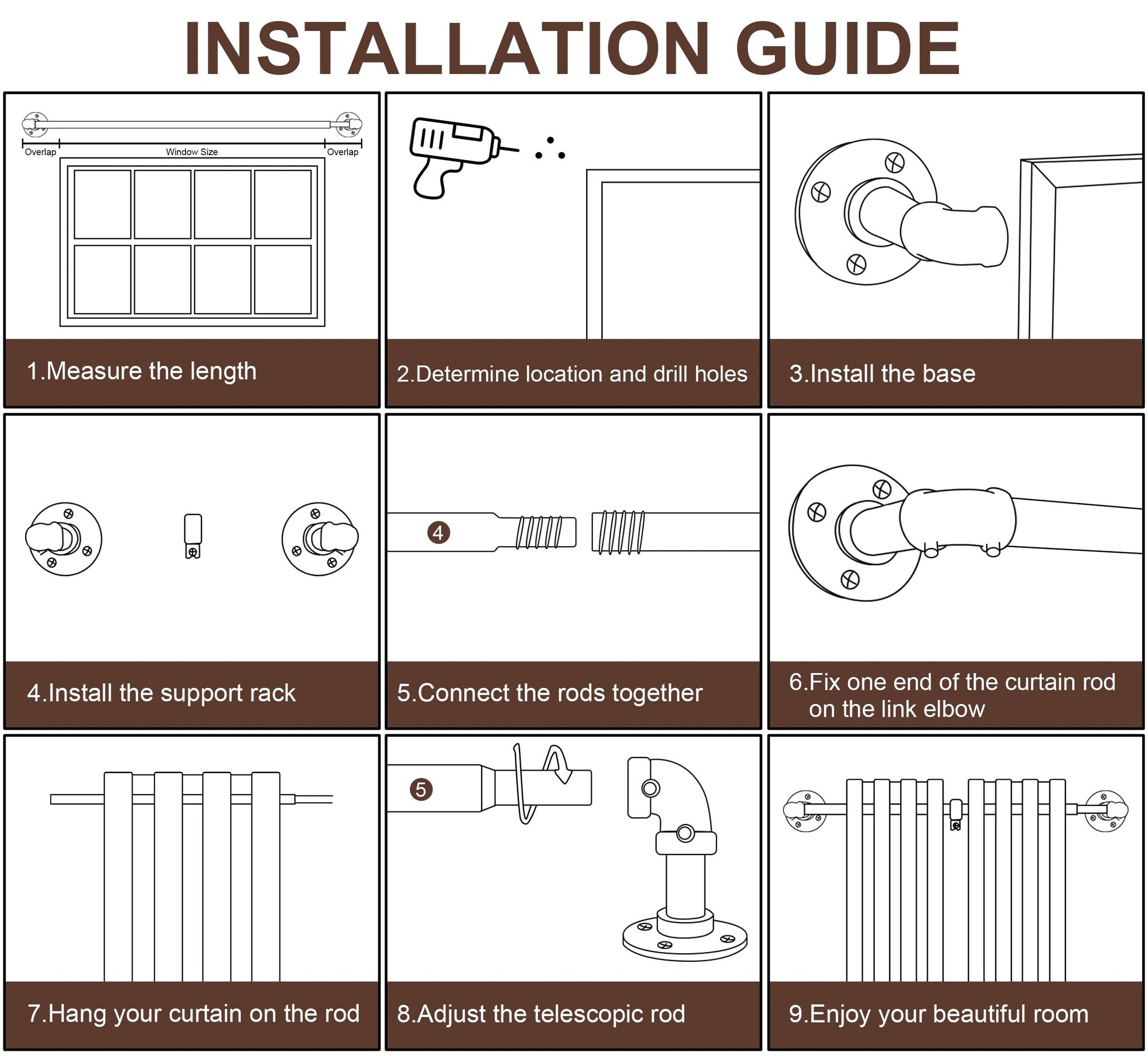 Oyezvary LOZ0805O334 Curtain-Rods - View #6
