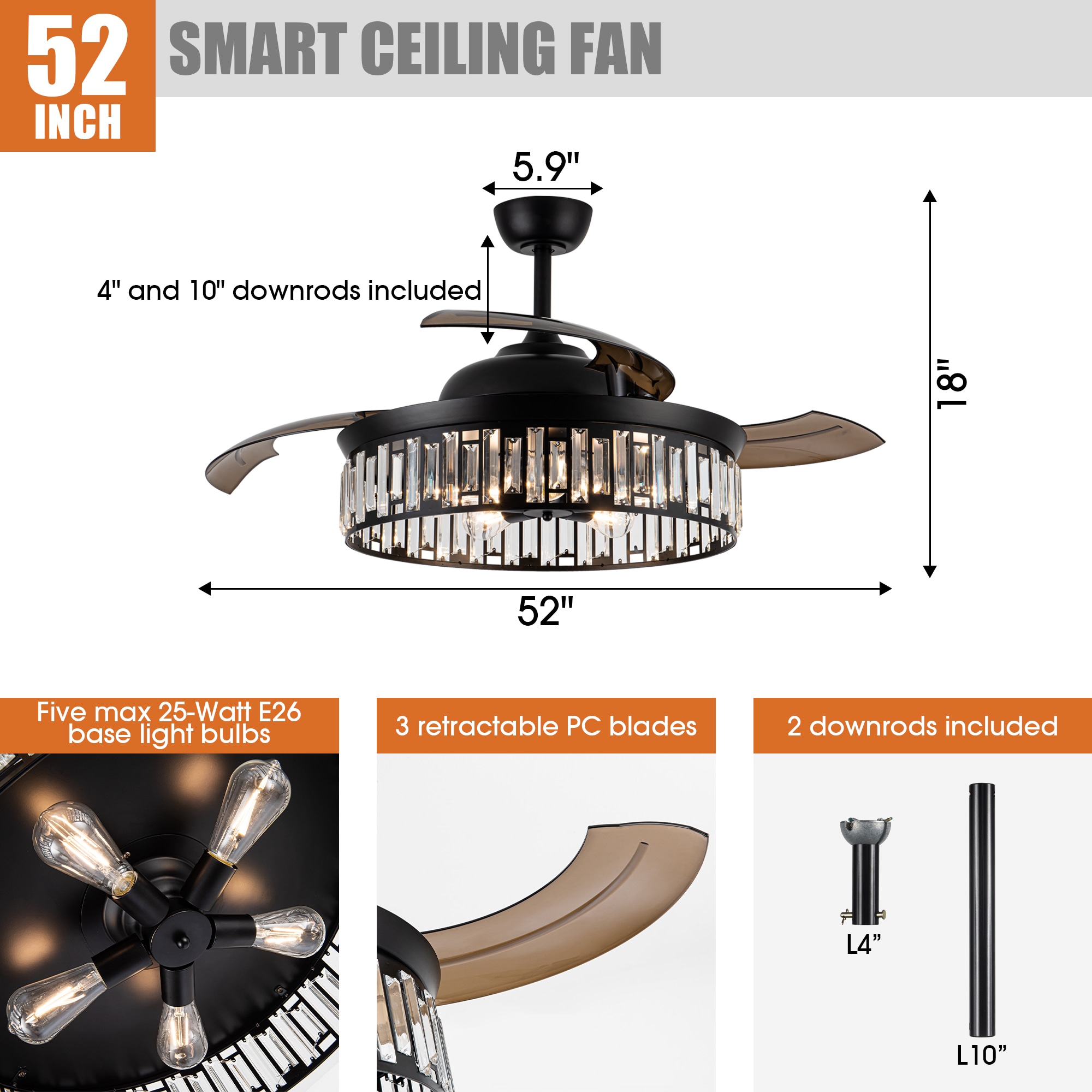 Parrot Uncle F4723-SMART Ceiling-Fans - View #7