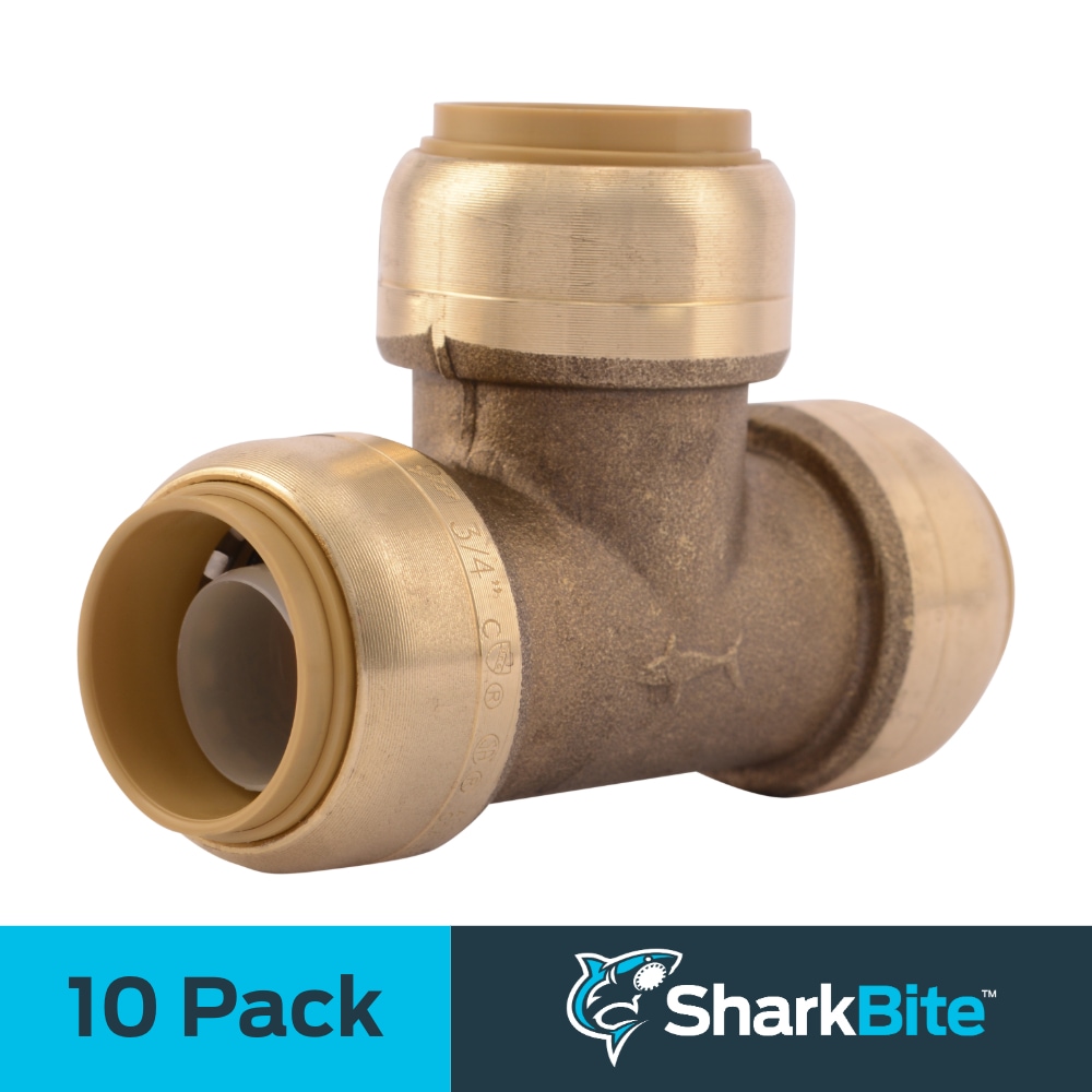 SharkBite 3/4-in Push-to-Connect Tee (10-Pack) #U370LFCP