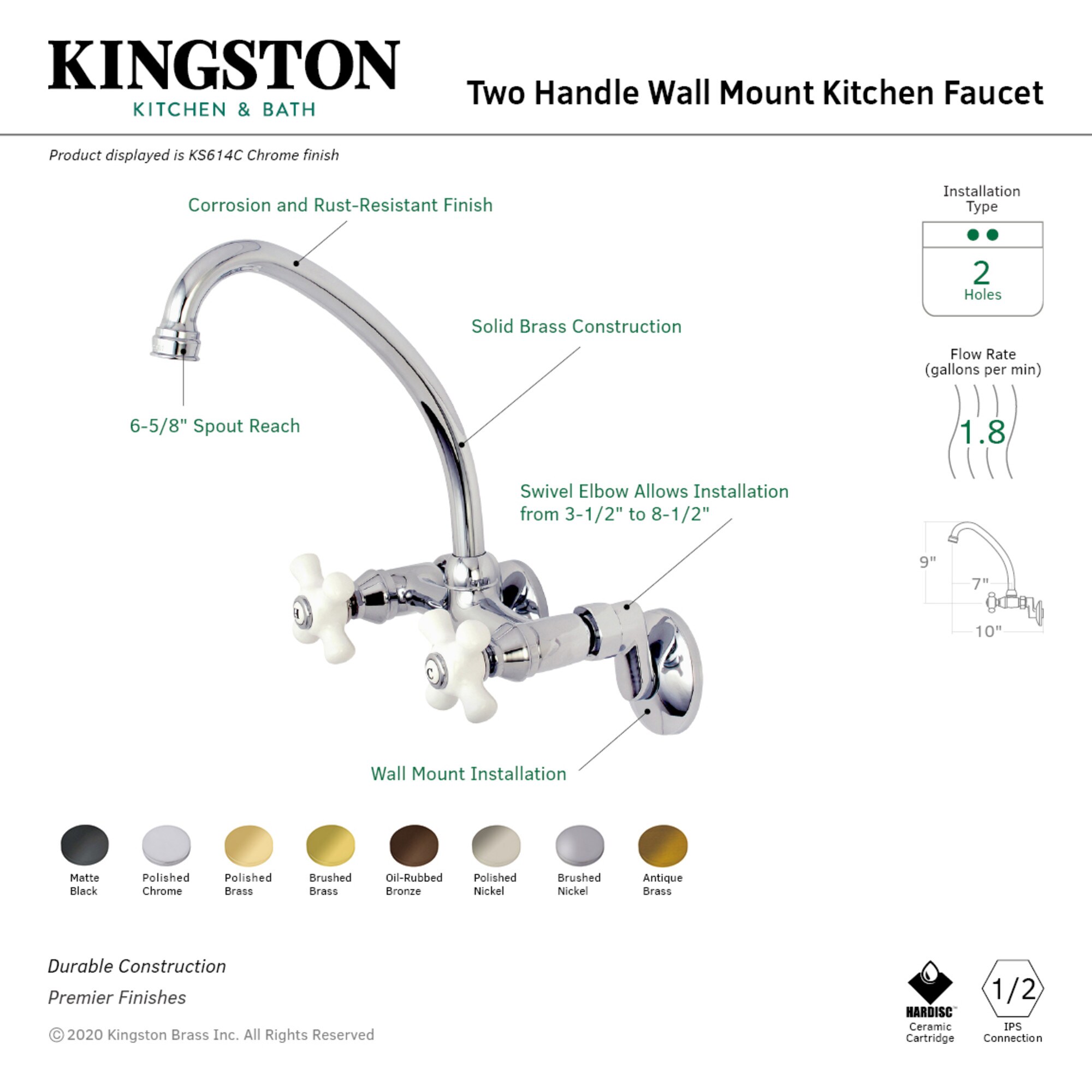 Kingston Brass WLKS614ORB Kitchen-Faucets - View #2