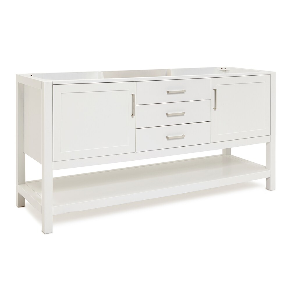 Bayhill 72'' White Solid Wood Double Freestanding Bathroom Vanity