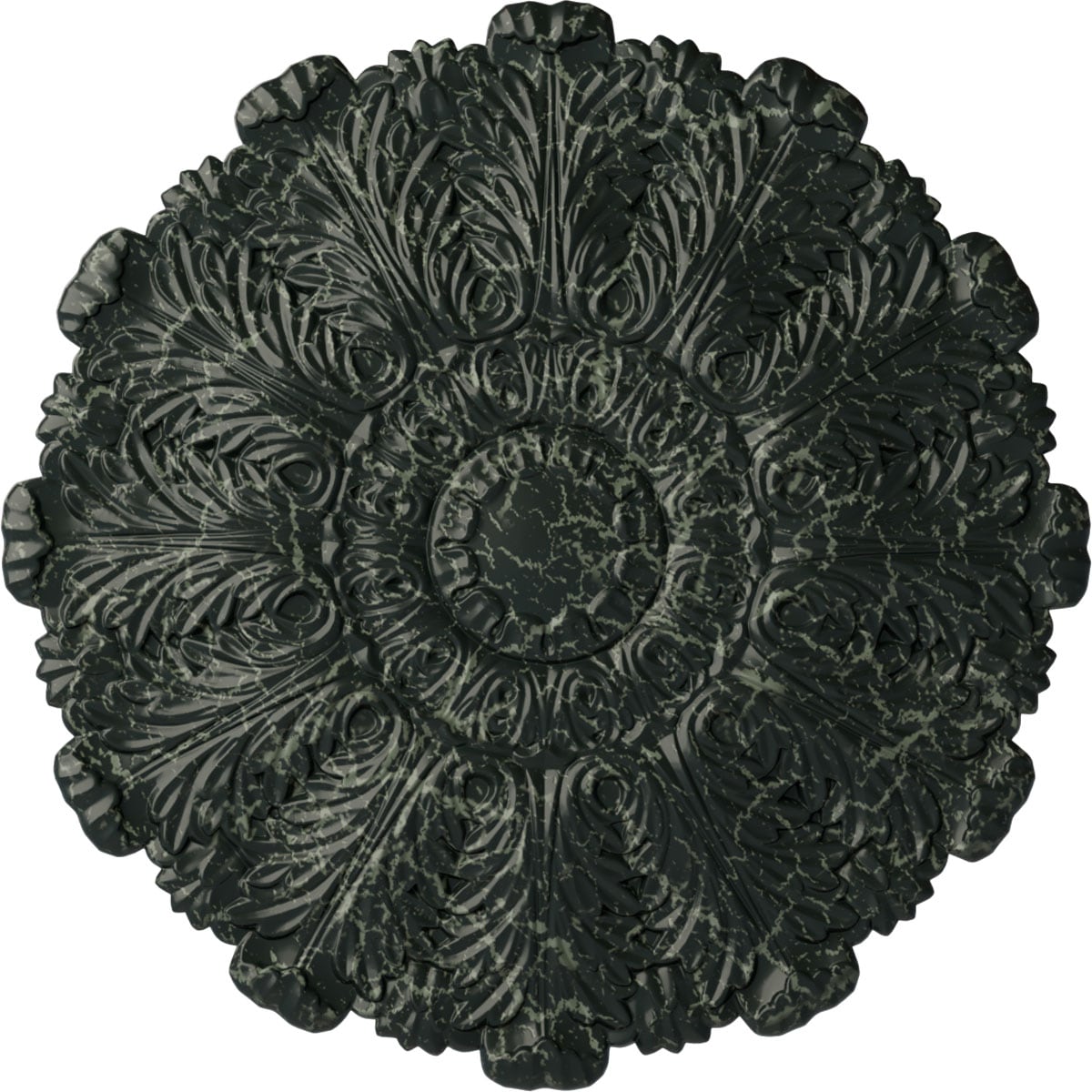 Ekena Millwork CM31DUPTC Durham 31-in W x 31-in L Painted Turtle Crackle Polyurethane Whole Ceiling Medallion