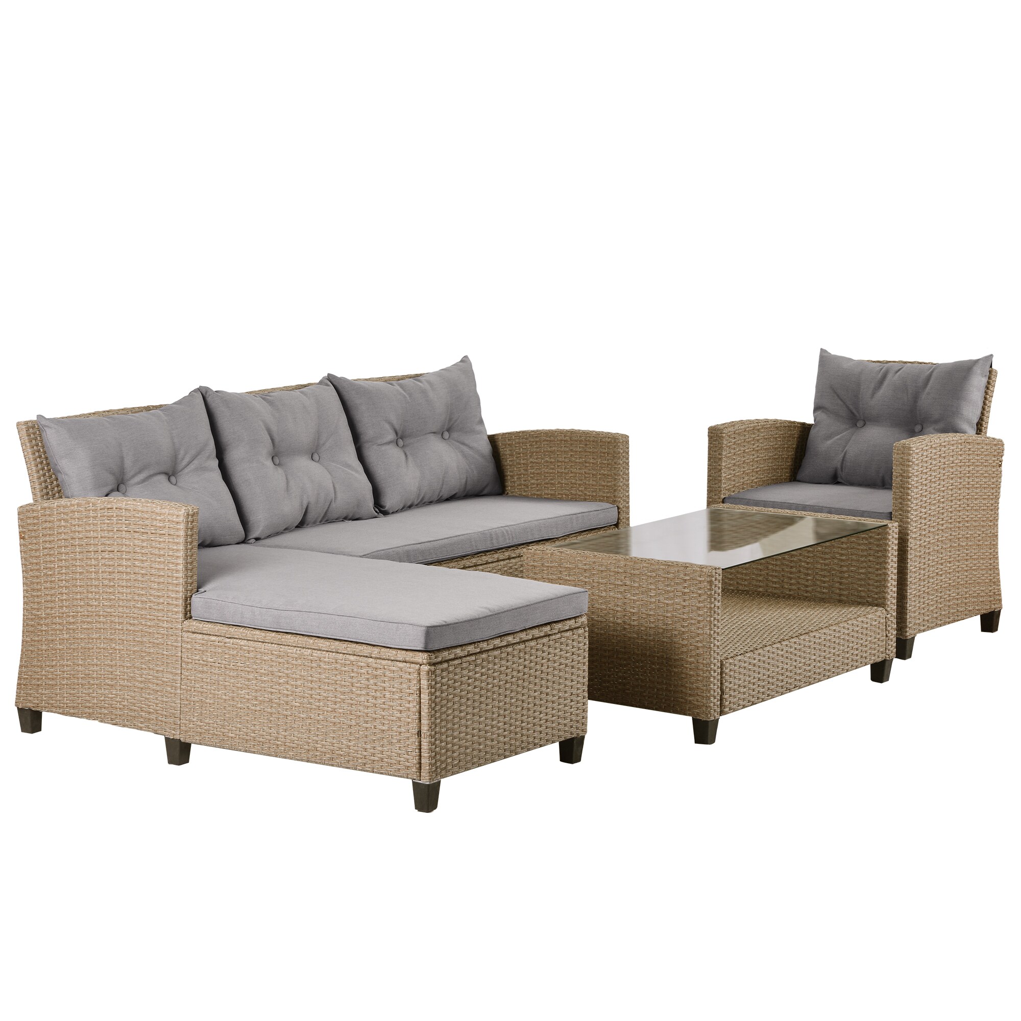 Direct Wicker DWS-112E-BEBR Patio-Conversation-Sets - View #11