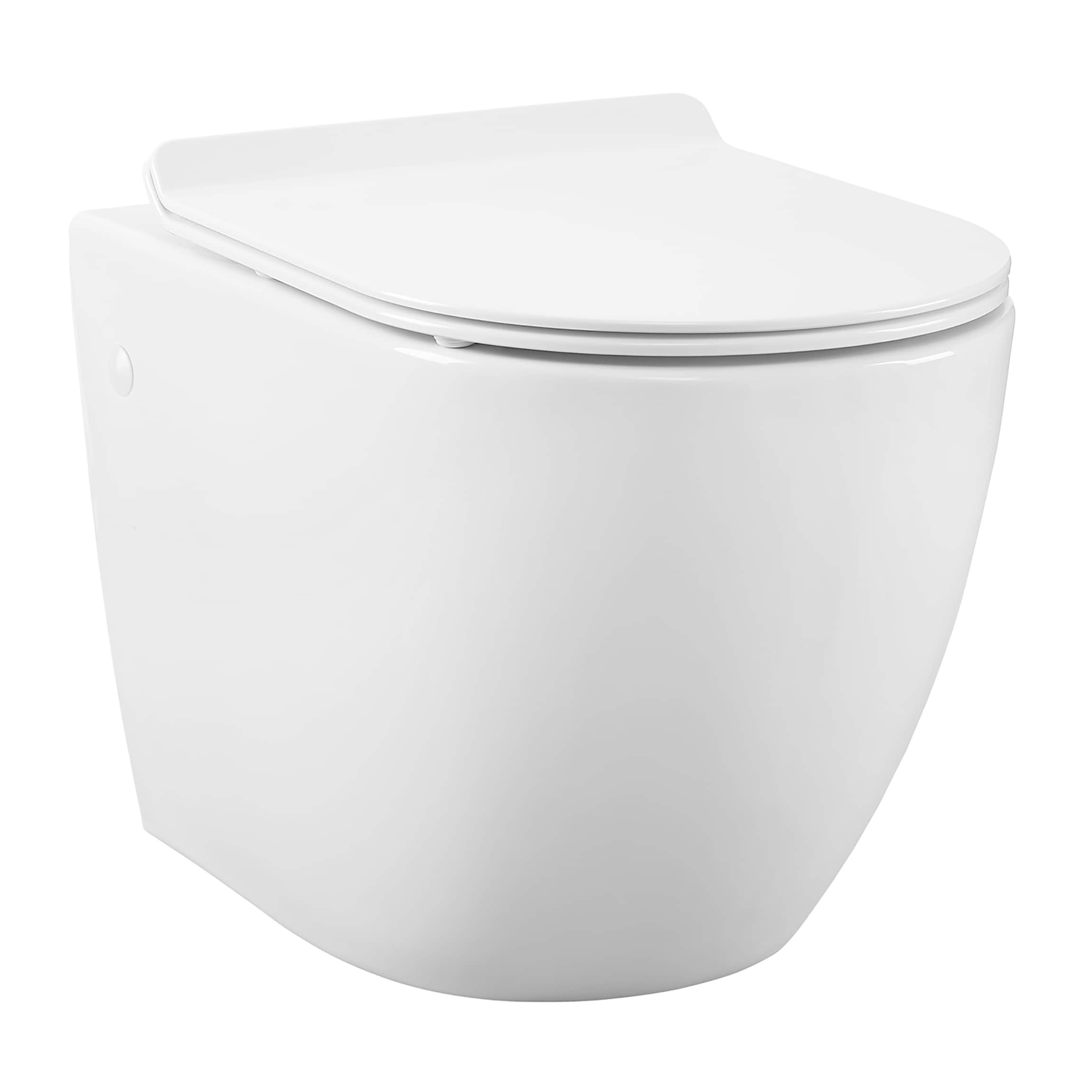 Swiss Madison SM-25-BFANG06WH Angers Glossy White Elongated Wall hung Toilet Bowl
