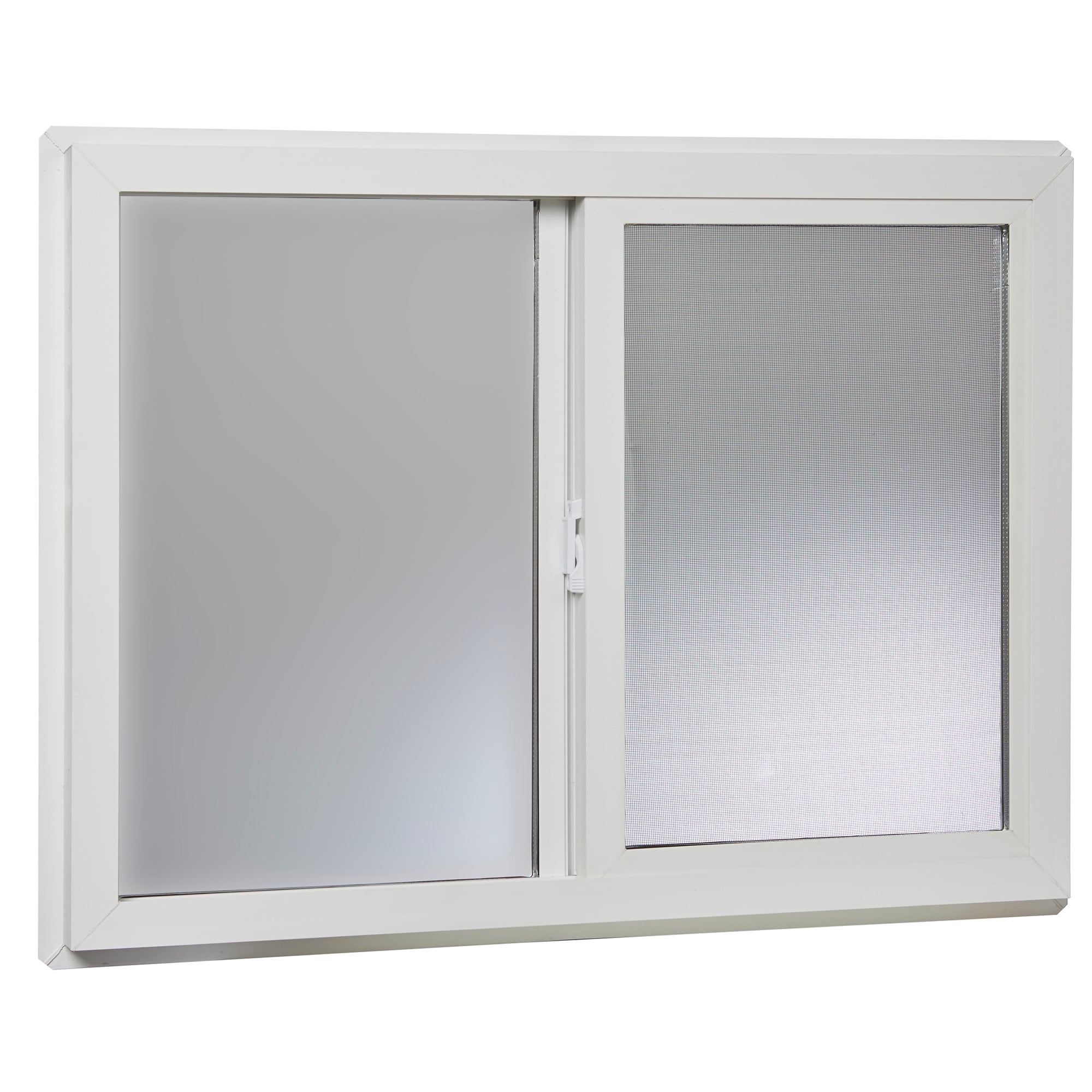 RELIABILT VBSI3224RB 31-3/4-in x 23-3/4-in White Exterior White Interior Left-Handed Vinyl Sliding Window Double strength (Half Screen Included)