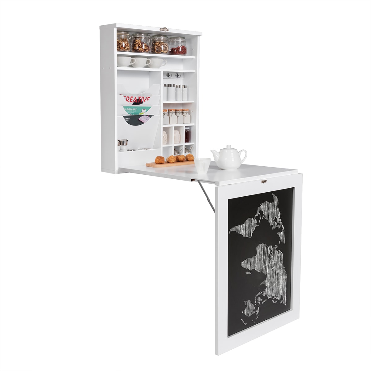 Costway HW55462WH Wall-Mounted-Shelving - View #11