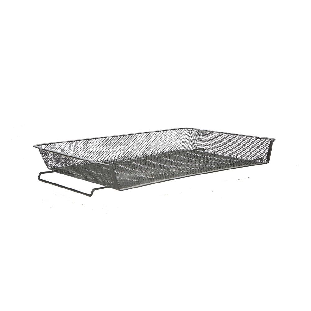 Mind Reader ASTACK2-BLK Metal 2 Compartment Letter Tray, Pack of 2, Black