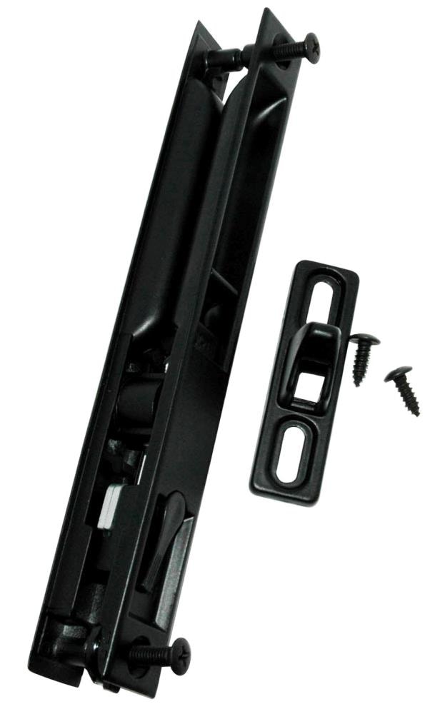 Barton Kramer Black Flush-Mounted Latch Lock for Sliding Patio Doors ...