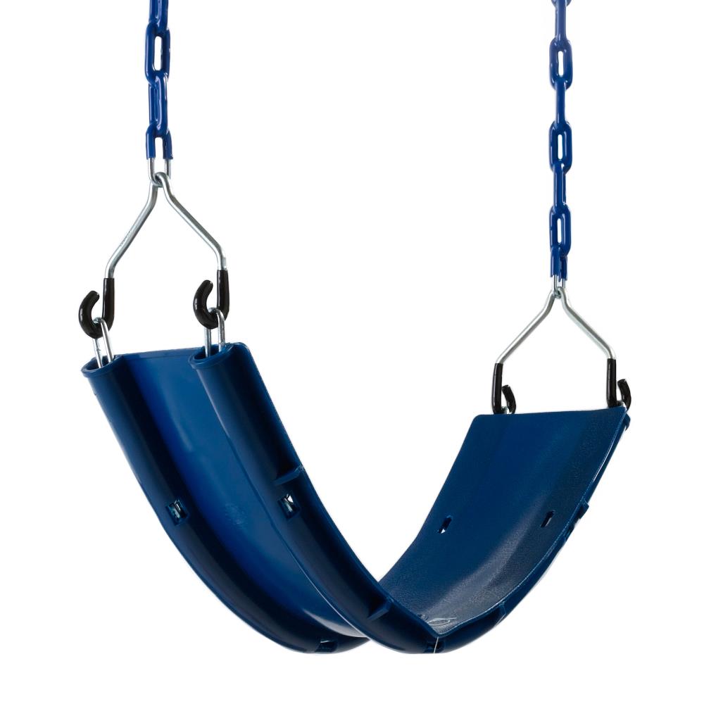 Green Swing-N-Slide SA 2161 Soft Plastic Belt Swing Seat with 58 Coated Chains for Backyard Swing Sets 