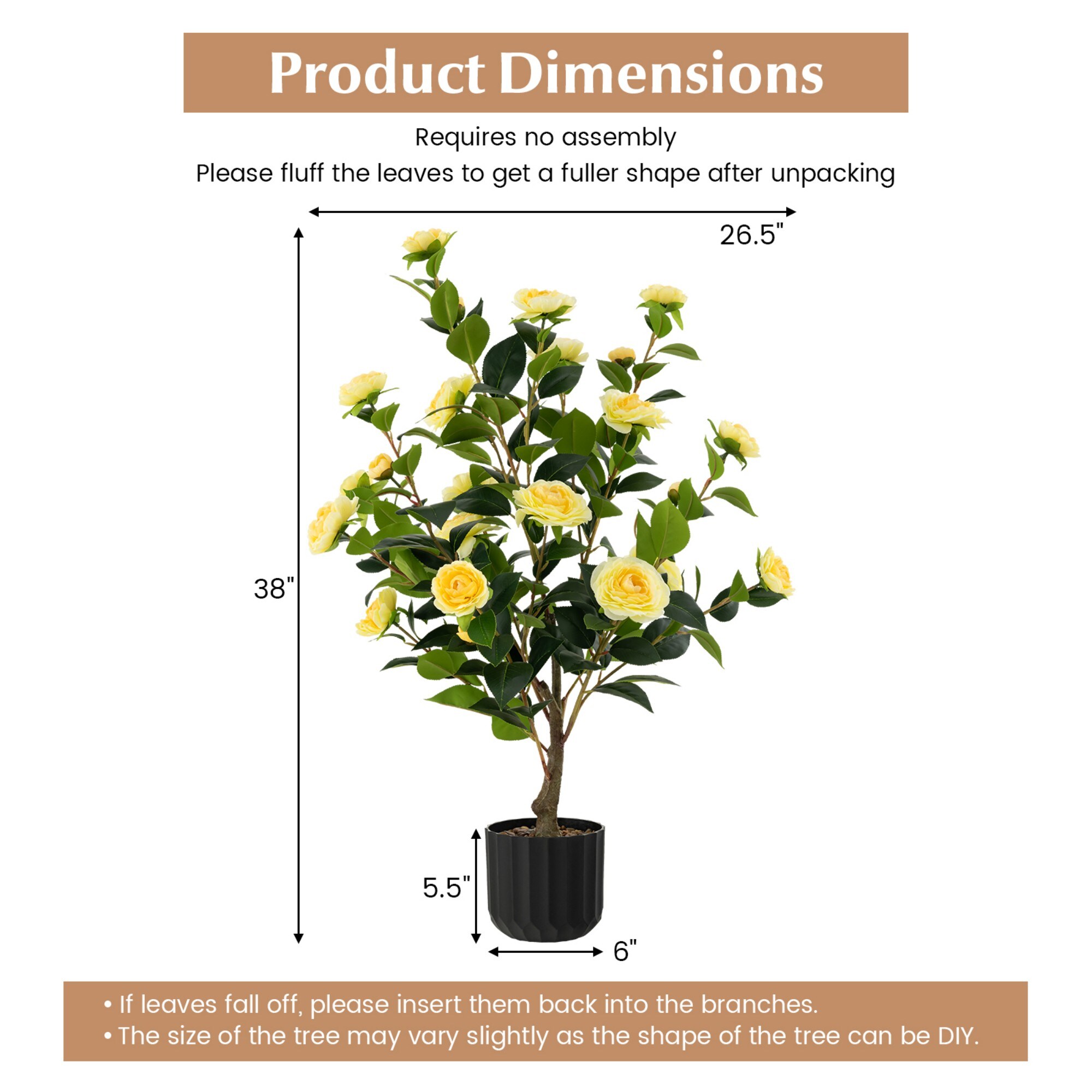 Poinic CWZH10188YW-2 Artificial-Plants-Trees - View #2