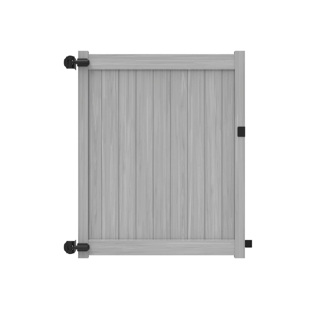 Freedom Brighton 4-ft H x 5-ft W Clay Vinyl Flat-top Fence Gate Kit (Unassembled)