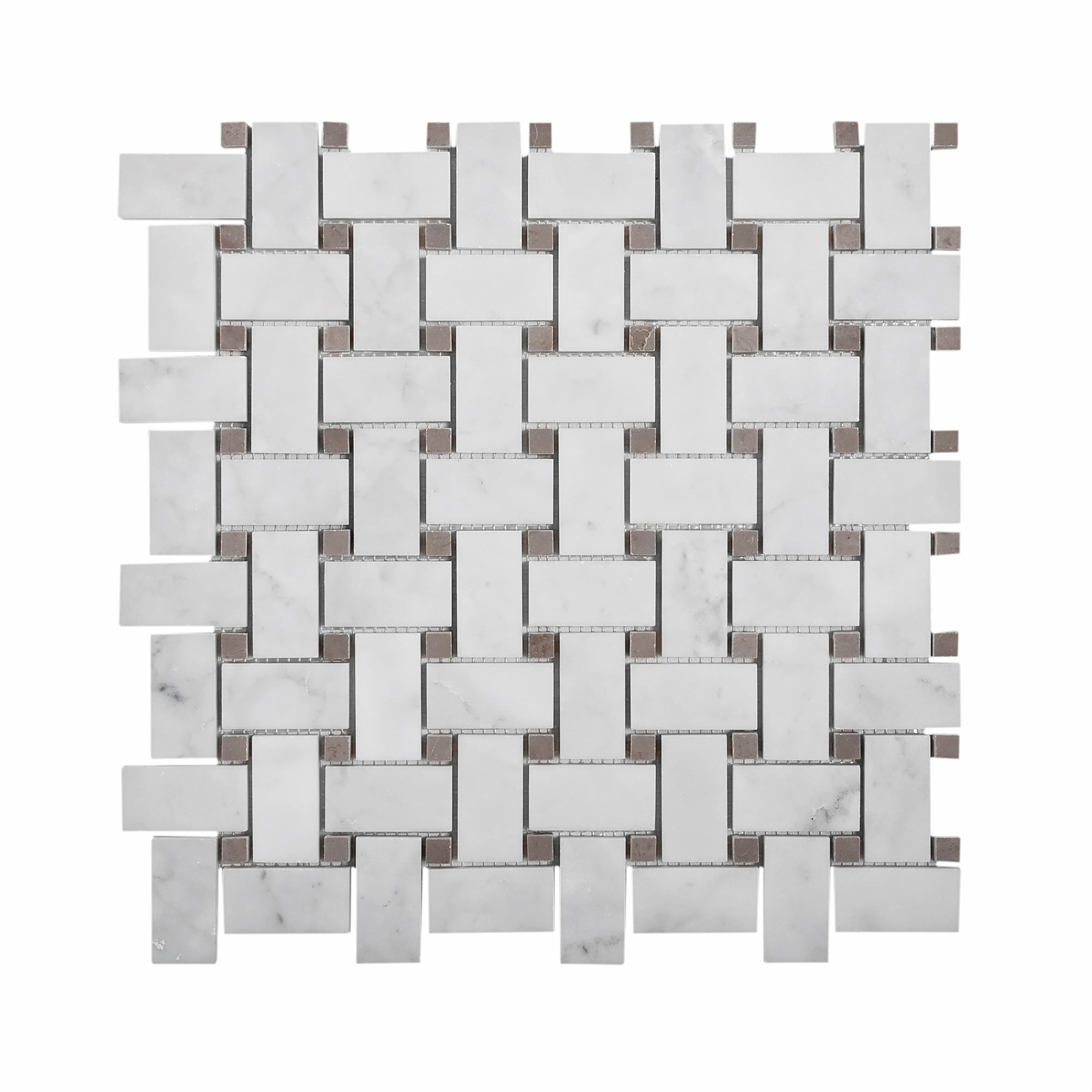 Apollo Tile (Sample) White, Beige 4-in x 4-in Polished Marble Floor and Wall Tile