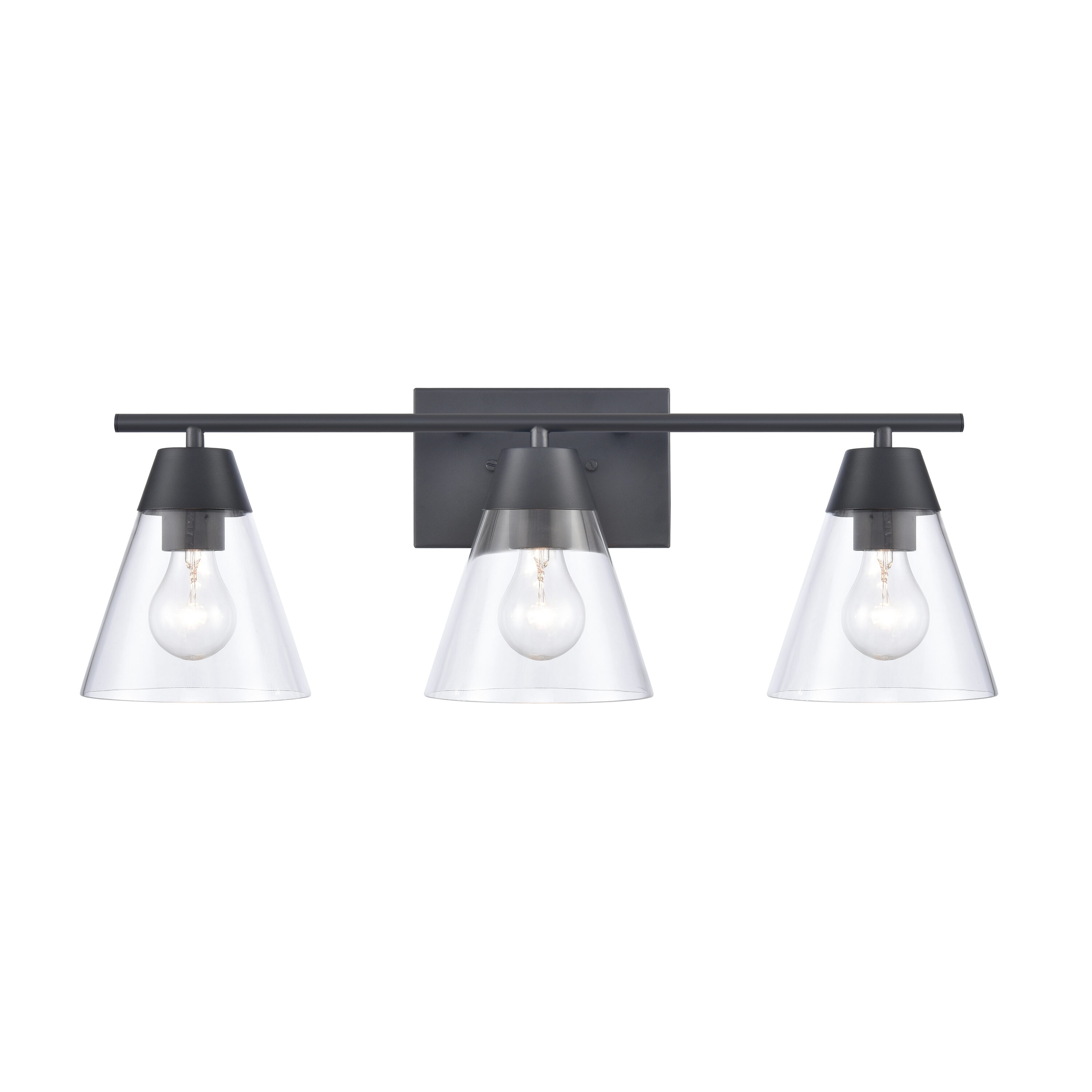 Valencia 24-in 3-Light Matte Black Traditional Vanity Light | - Westmore by ELK Lighting LW-221105049